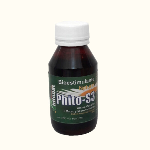 El Bioestimulante natural Phito-S3 suministra la nutrición más equilibrada y completa con una gran adherencia en la planta.