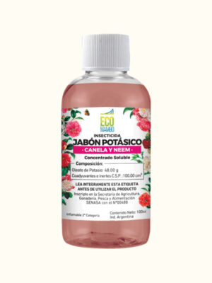 Ecomambo Jabón potásico es un insecticida biológico vegetal efectivo contra las plagas, inocuo a las personas y beneficioso para el ambiente.