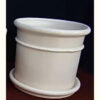 El Macetero cilíndrico con plato es ideal para interior, con un color blanco crema muy estético para embellecer cualquier sala de tu hogar.