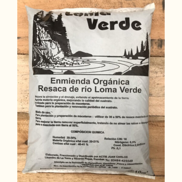 La Resaca Loma Verde, es un sustrato que se utiliza para mejorar la aireación y el drenaje del suelo, evitando el apelmazamiento del mismo.