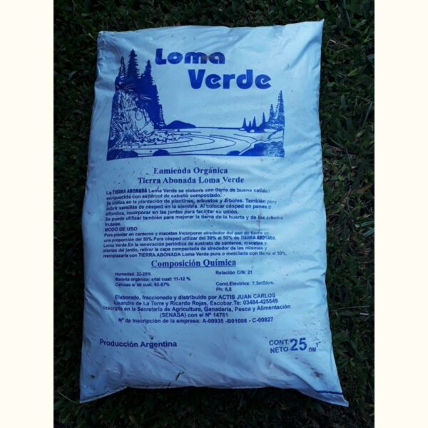 La Tierra Abonada Loma Verde elaborada con tierra de calidad enriquecida con estiércol de caballo compostado. Ideal para todo tipo de planta.