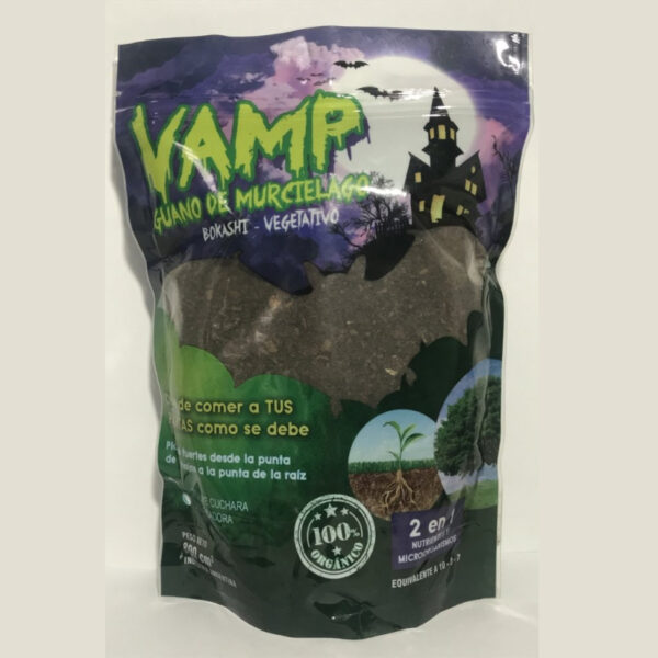 Vamp Guano murciélago vegetativo es ideal para obtener plantas fuertes desde la punta de las hojas hasta la punta de la raíz.